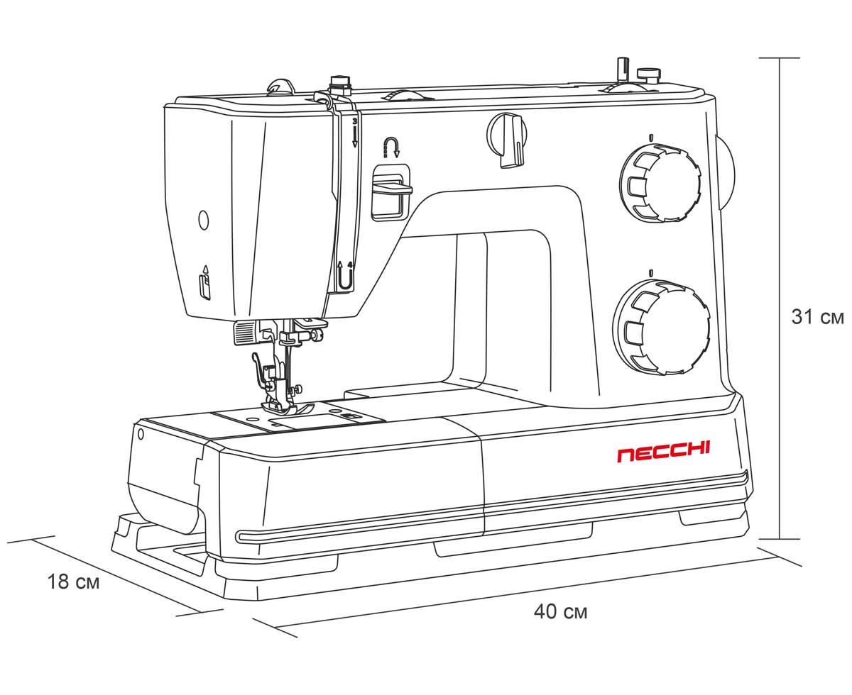 Бытовая техника для дома и кухни :: Мелкая бытовая техника :: Швейные машины  и оверлоки :: Профессиональная швейная машина Necchi Q421A 24 строчки
